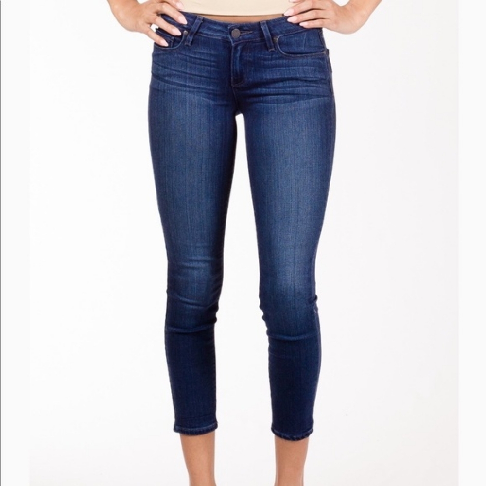 Dark wash stretchy skinny Paige Jeans